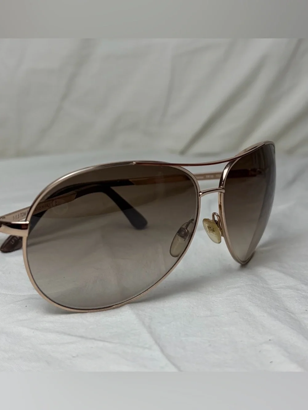 Tom Ford Charles TF35 772 Rose Gold Aviator Brown Gradient Italy
